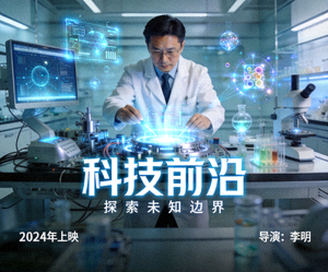 电影《科技前沿》海报：科学家在实验室研究